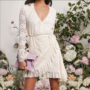 Hot as Hell HAH Wrap Star dress Eggshell cream M